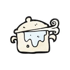 cartoon bubbling kitchen pot N2