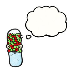 cartoon antibiotic pill character N3
