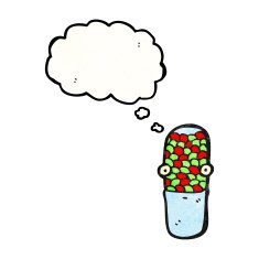 cartoon antibiotic pill character N4