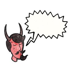 cartoon talking devil face N2