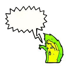 little green flame cartoon character N4