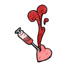 blood drained heart symbol N2