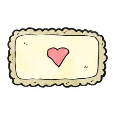 caroon love heart label N2
