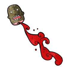 bloody severed head cartoon N3
