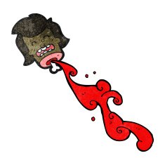 bloody severed head cartoon N4
