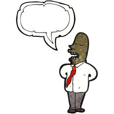 cartoon man with speech bubble N60