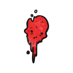 gross halloween skull cartoon N14