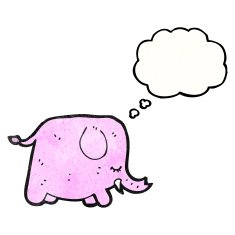 Pink Elephant Cartoon N9