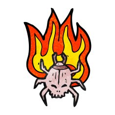 spooky halloween beetle cartoon N2