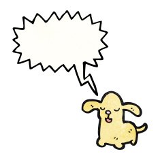 cartoon little dog N128