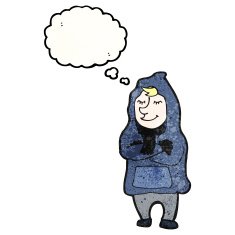 cartoon man in winter clothes N2