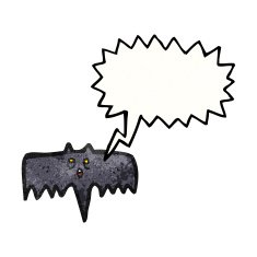 cartoon halloween bat N28