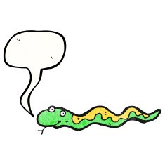 friendly hissing snake cartoon N2