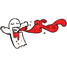 gross bloody ghost cartoon N2
