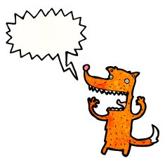 cartoon excited fox N3
