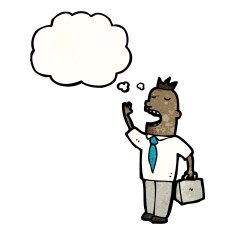 cartoon businessman with idea N8