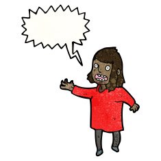 cartoon shouting woman N2