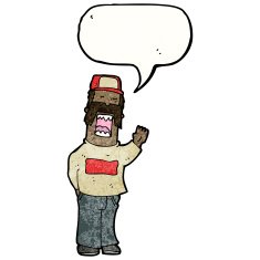 cartoon arrogant mustache man N2