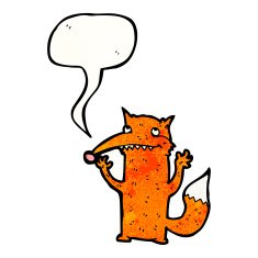 Happy fox cartoon N7