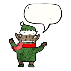 Cartoon Christmas Elf N119