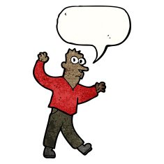 cartoon surprised man N169