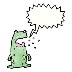 cartoon burping frog N6