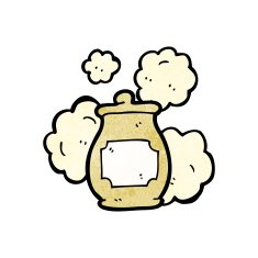 old clay honeypot cartoon N12