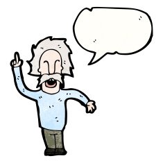 cartoon man with speech bubble N62