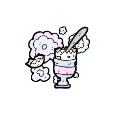 cartoon egg in eggcup N3