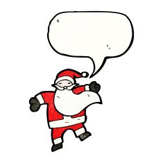 cartoon santa dancing N2