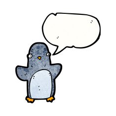 funny cartoon penguin N58