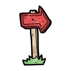 pointing arrow sign cartoon N4
