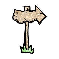 pointing arrow sign cartoon N5