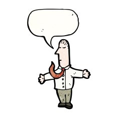 cartoon man with speech bubble N63