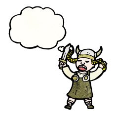 cartoon viking girl N12