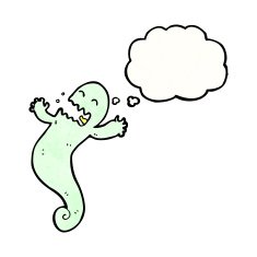 cartoon spooky ghost N118