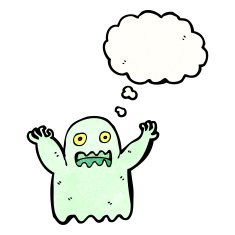 cartoon spooky ghost N119