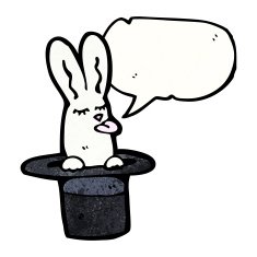 cartoon rabbit in top hat N9