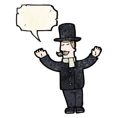 cartoon upper class man