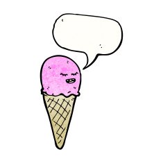 cartoon ice cream cone character N5