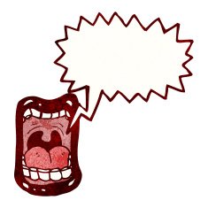 cartoon shouting mouth symbol N3