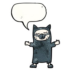black cat costume cartoon N3