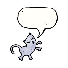 funny cartoon cat with speech bubble N42