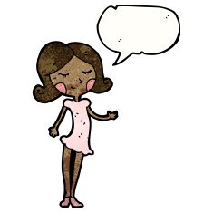 cartoon pretty woman N311