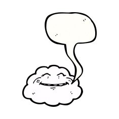 happy cartoon cloud N35