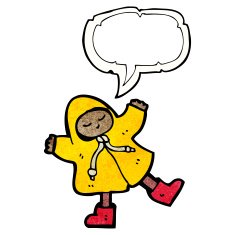 cartoon person in hooded coat N5