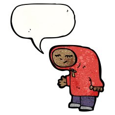 cartoon person in hooded coat N6