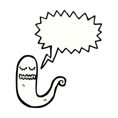 shrieking ghost cartoon character N7