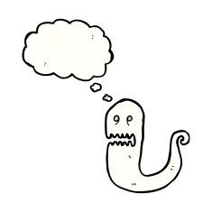 cartoon spooky white ghost N5