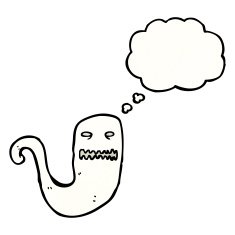 cartoon spooky white ghost N6